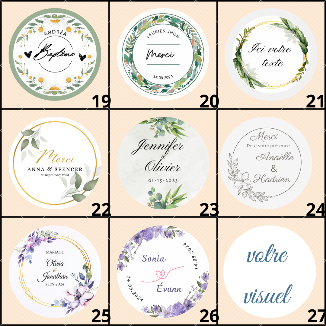 Petite bougie personnalisée cadeau invité mariage baptême anniversaire