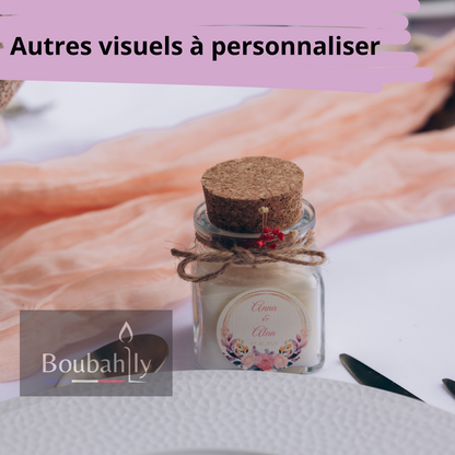 Bougie personnalisée cadeaux mariage anniversaire baptême